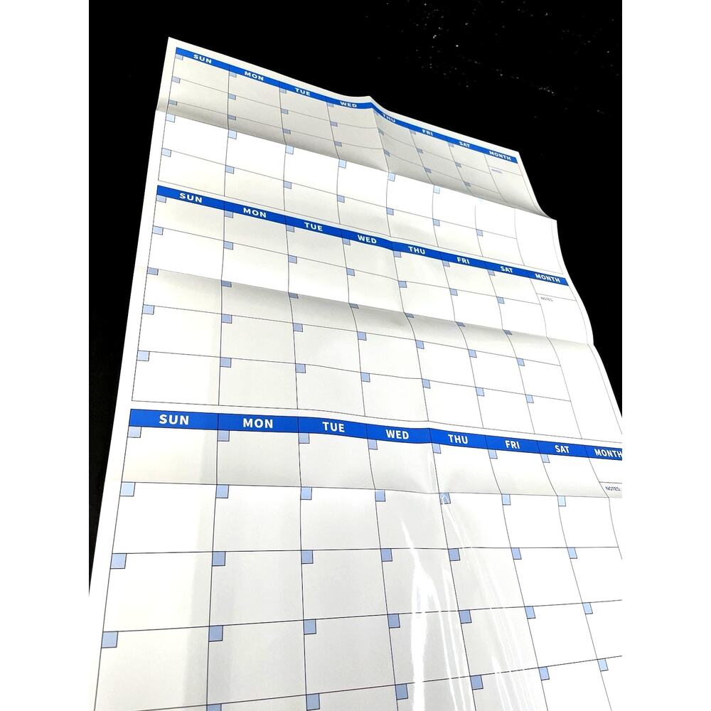 Dry-eraseabe calendar for 90 days 36"x24" by Planet Safe Calendars New!